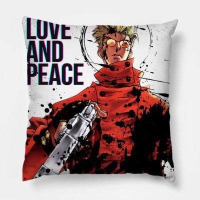 Love And Peace Throw Pillow Official Trigun Merch